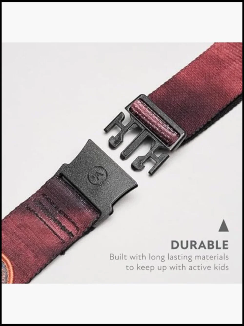 Youth Adventure Belt, Adjustable Non-Metal Buckle, Heavy Duty Nylon